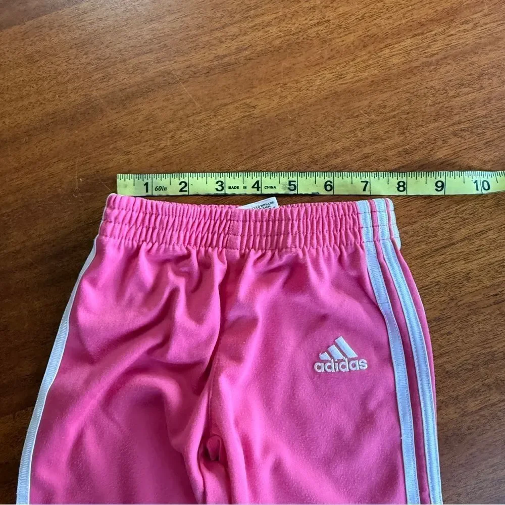 Adidas Baby Girl Pink Track Pants White Stripes 12 Months